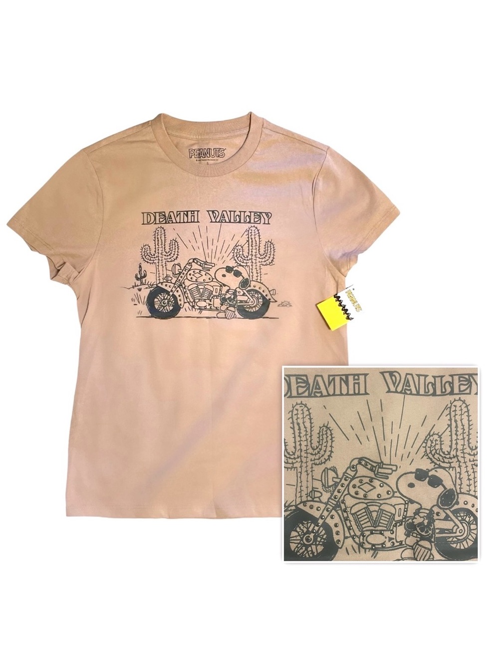 Snoopy “Death Valley" Graphic Tee - Tan